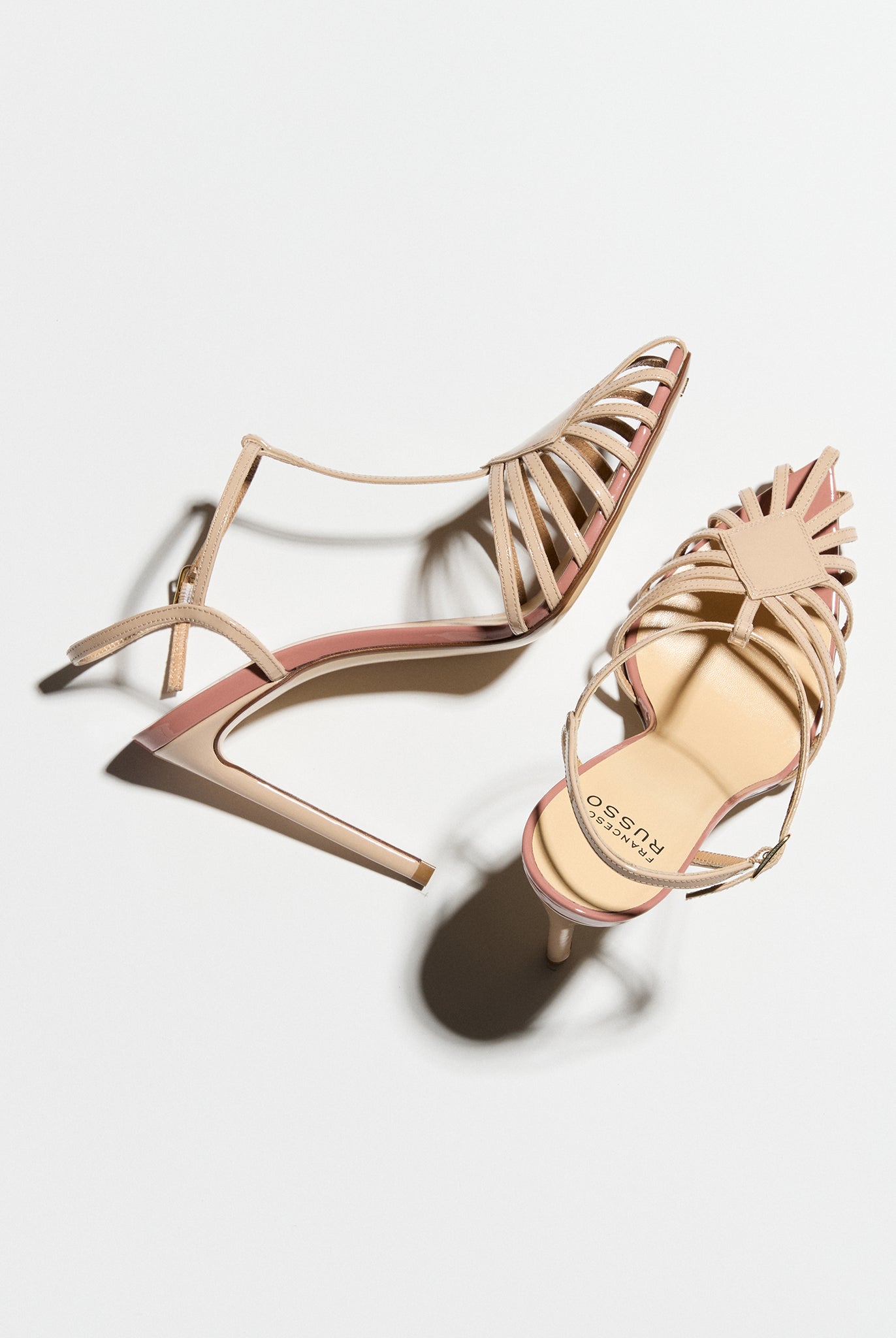 nude cage sandal