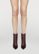 two tones pointed boots black and bordeaux heel height 95mm
