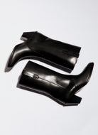 cowboy boot in black leather