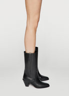 cowboy boot in black leather