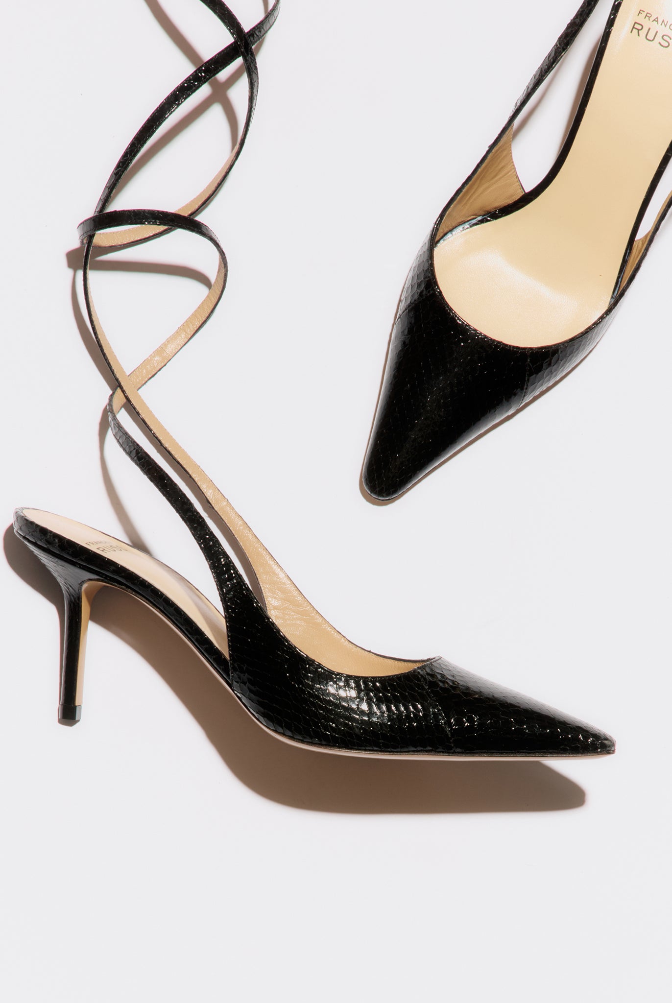 black ankle strap slingback