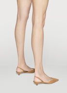 sand low heeled slingback in haircalf