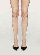 low heeled pump in black haircalf