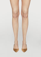 low heeled pump in sand haircalf