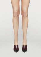 two tones pointed mule black and bordeaux heel height 95mm