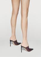 two tones pointed mule black and bordeaux heel height 95mm
