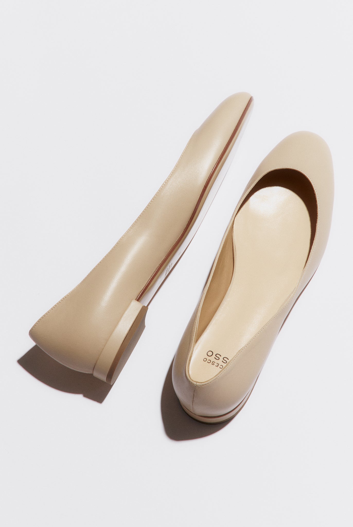 ballerina pelle beige