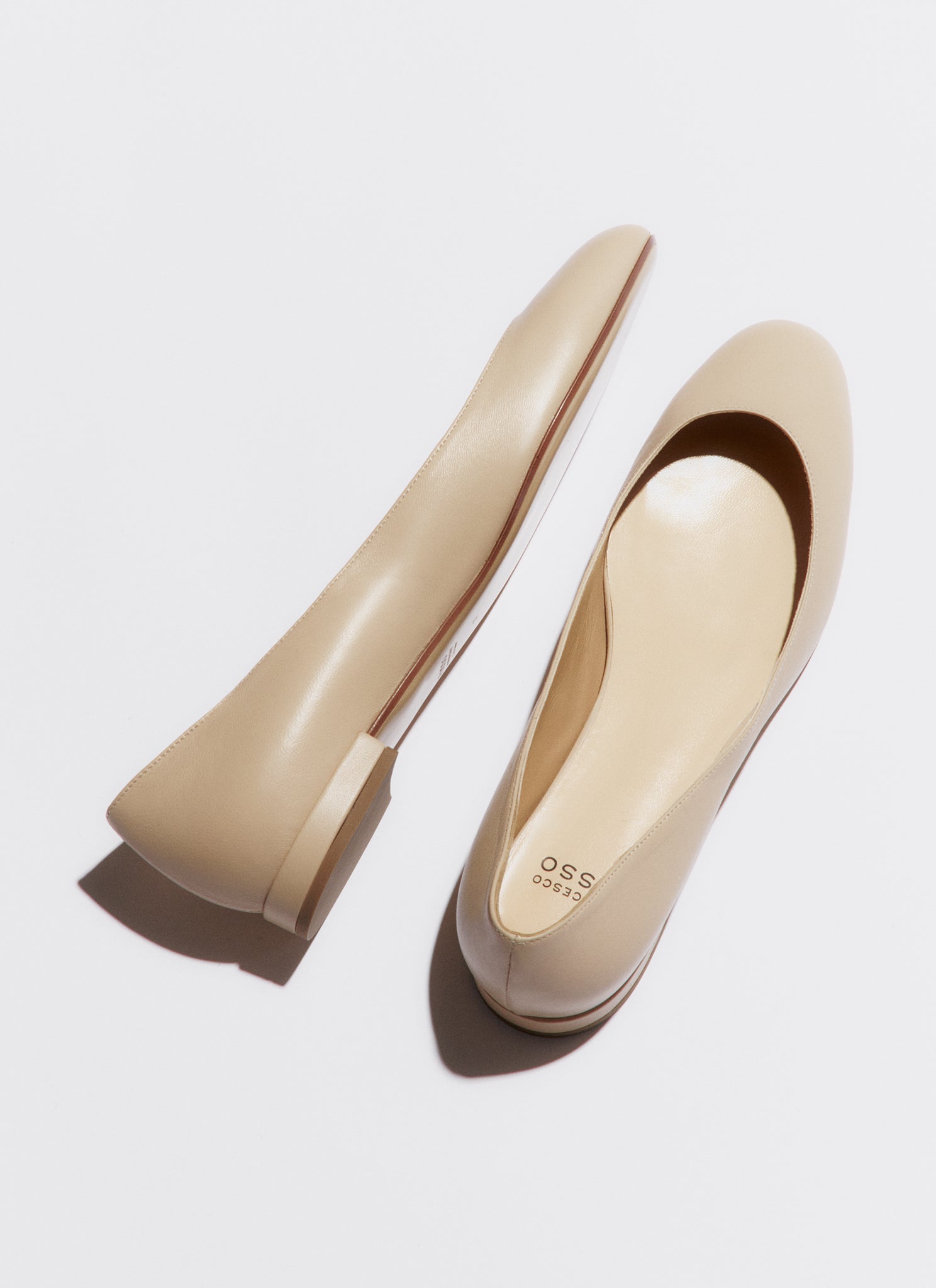 ballerina pelle beige