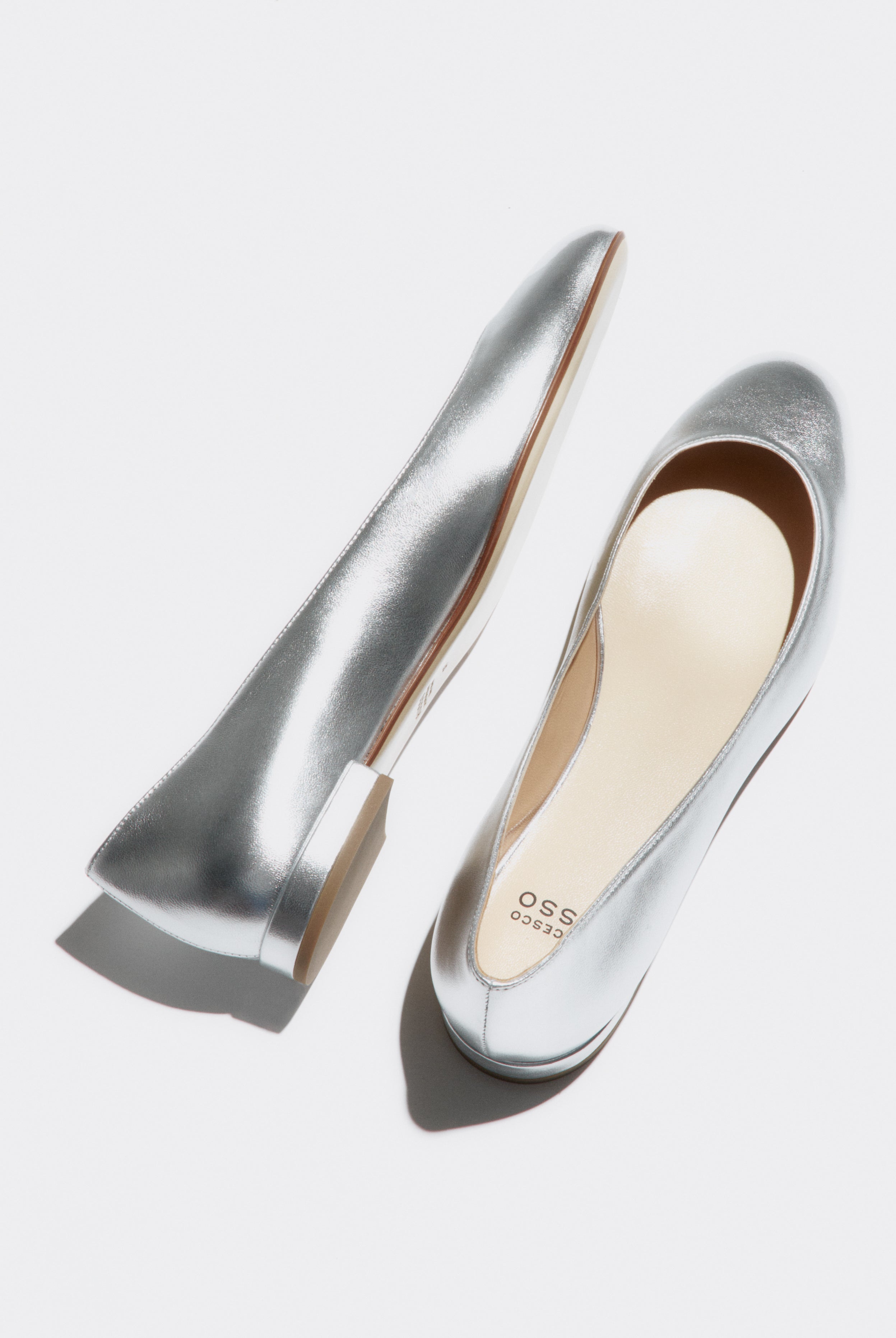 ballerina pelle argento