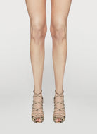 laced sandal in matt watersnake tan
