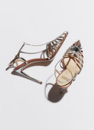 silver cage sandal