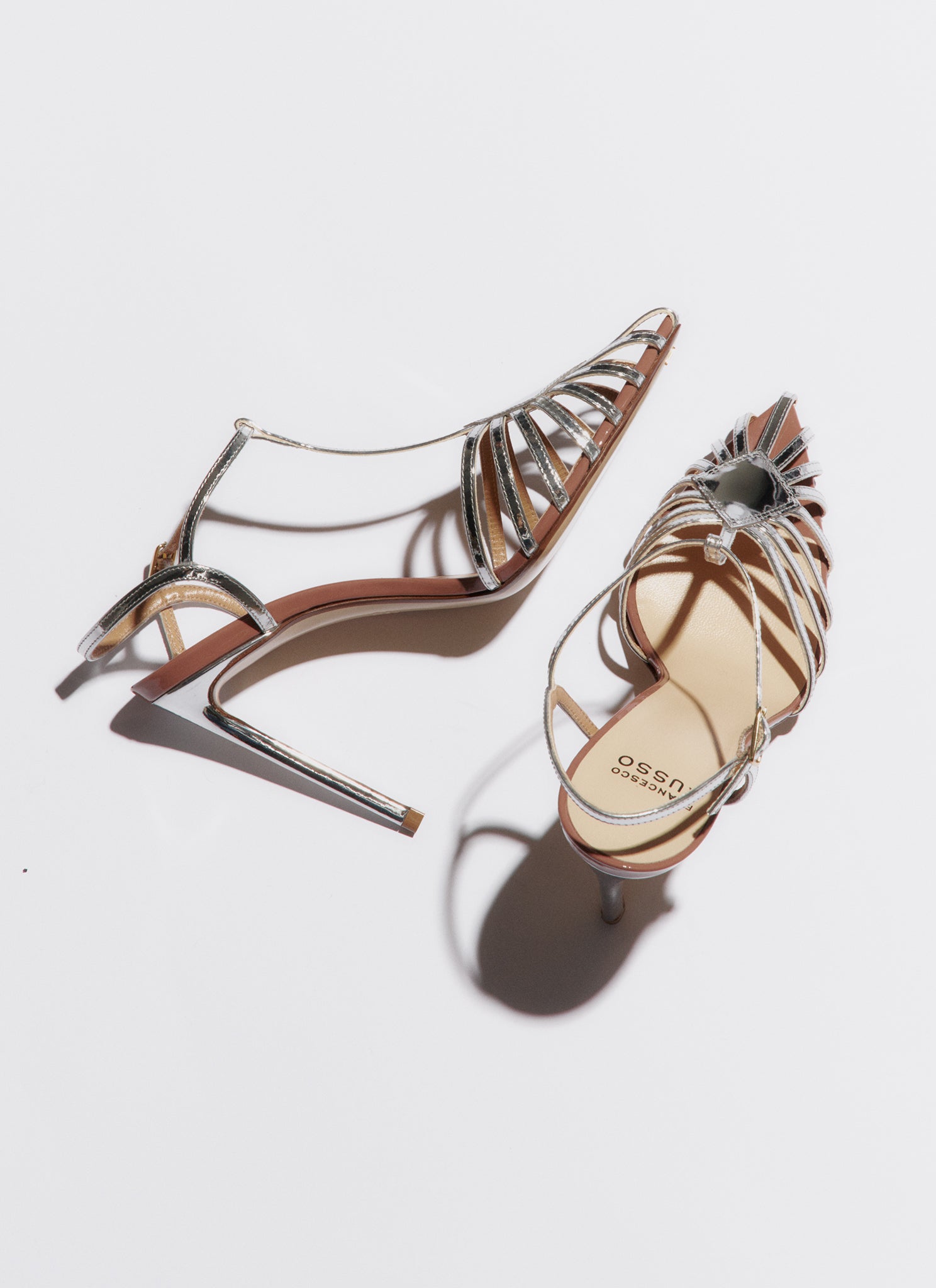silver cage sandal