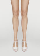 white cage sandal