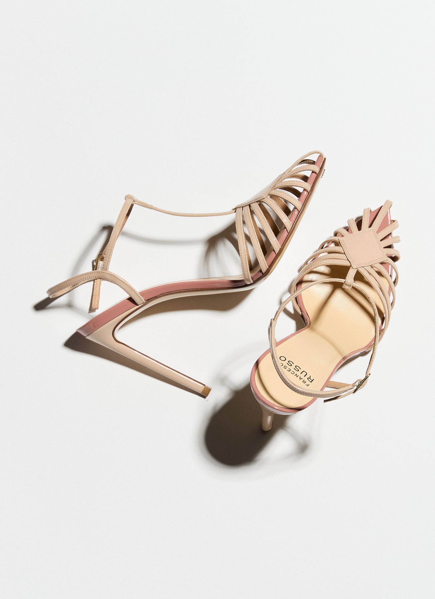 nude cage sandal