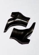cowboy bootie in black leather