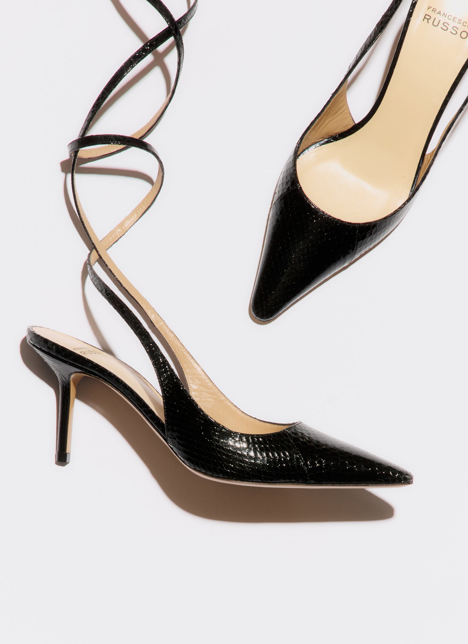 black ankle strap slingback